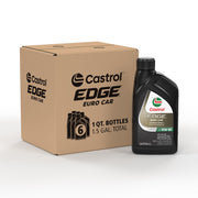 Castrol EDGE Euro front packaging showing product and quantity benefit