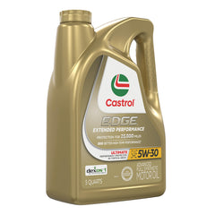 Pouring Castrol EDGE oil into engine bay demonstrating easy pour and fit