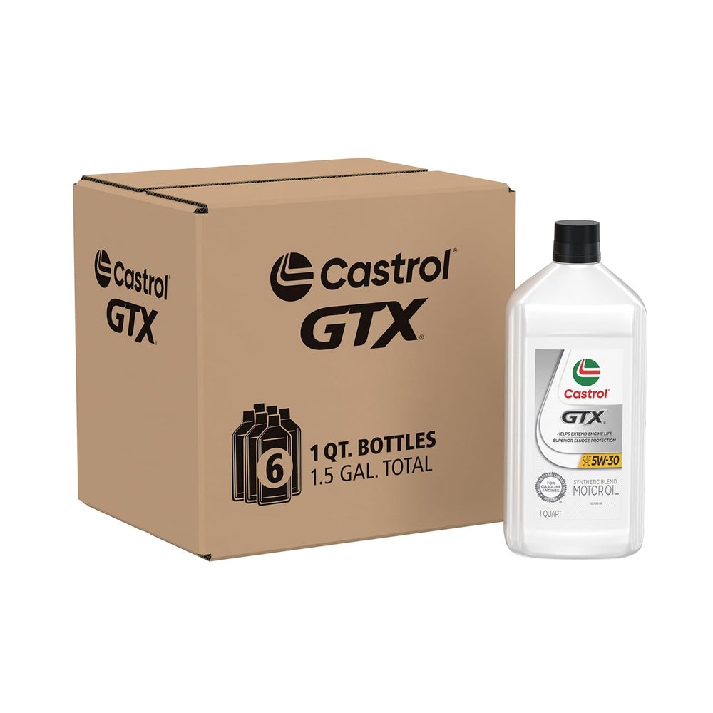 Castrol GTX front label showing product and benefits for engine protection