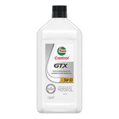 Castrol GTX side panel displaying features and approvals for informed choice