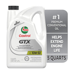 Castrol GTX side view highlighting ergonomic spout and grip