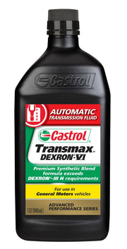 Castrol Transmax front view showing 1 quart bottle and clear product branding for easy identification