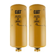 CAT fuel water separator front view showing label and pack information for fast identification