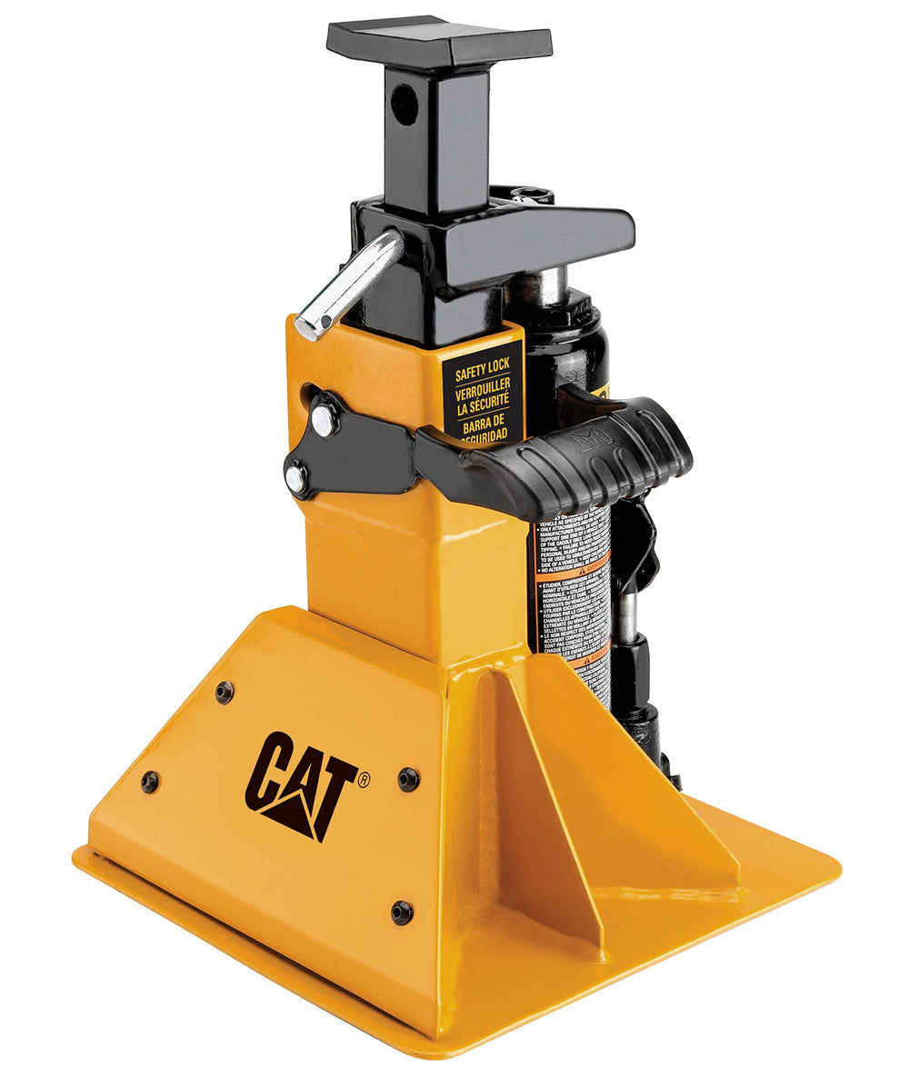 CAT jack front view showing sturdy frame and stable base for secure lifting