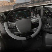 CAT BigDrive front view showing gray black faux leather and improved grip