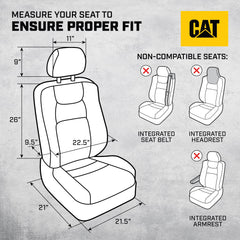 CAT Flexfit breathable mesh close-up, keeps seats cool