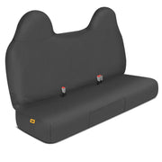 CAT front bench seat cover front view showing fit and pockets for protection