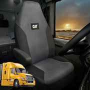 CAT front view of seat cover showing full protection and professional look