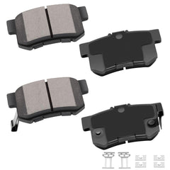 cciyu front packaging showing complete D536 rear brake pad kit and parts benefit quieter stops