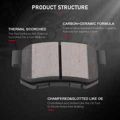 cciyu close-up of pad friction surface showing ceramic texture and reduced dust benefit