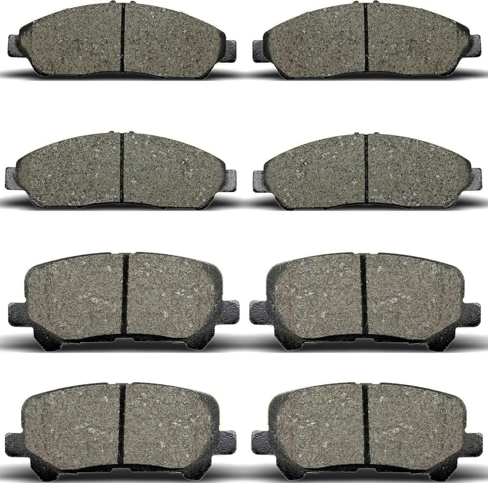 CCTECHMASS front pads packaging showing full 8-piece kit and fitment info benefit: easy full-axle replacement