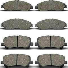 CCTECHMASS front pads packaging showing full 8-piece kit and fitment info benefit: easy full-axle replacement