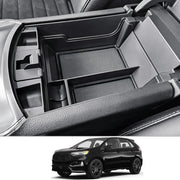 CDEFG front view center console tray showing neat storage benefit