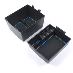 CDEFG front view of console tray showing clean fit and added organization