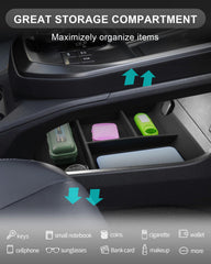 CDEFG organizer installed in 2026 Toyota bZ console for tidy storage