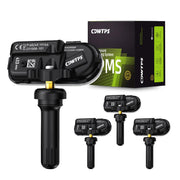 CDWTPS front packaging showing set of four 433MHz TPMS sensors and fit benefit