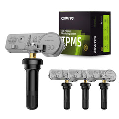 CDWTPS front packaging showing four pre-programmed TPMS sensors and benefits