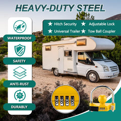 Cenipar installed on trailer coupler showing universal fit for peace of mind