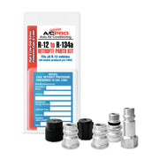 Certified A/C Pro front packaging showing full adapter kit and label for fast identification