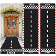 Chalyna racetrack front view showing full printed course and checkered design for instant theme