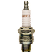 Champion 827M pack front view showing four spark plugs and label, ensures correct fit