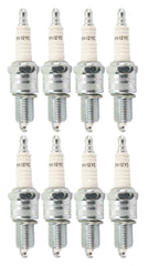 Champion RN12YC front view of eight-pack showing packaging and plugs, demonstrating OEM reliability