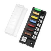 Chatovalo fuse box front panel showing six fuse positions and clear labeling for easy identification