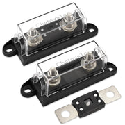 Chatovalo front view of MEGA fuse holder showing compact durable housing and cover benefit
