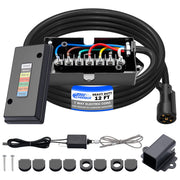CheeMuii 7-way harness front assembly showing connectors and weatherproof jacket for reliable towing
