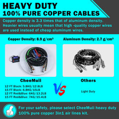 CheeMuii double-braided air hose texture for higher burst resistance and twist control