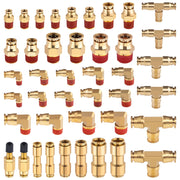 CheeMuii front packaging showing full 43-piece brass DOT fittings kit benefits