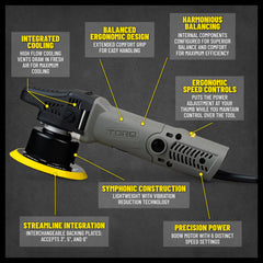 Chemical Guys BUF503 side profile highlighting lightweight balance for longer use