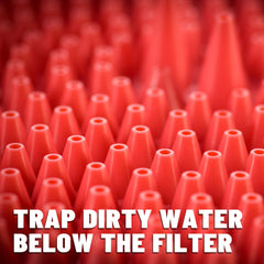 Chemical Guys Cyclone Dirt Trap close texture shot highlighting recessed chamber and grit capture
