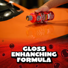 Chemical Guys foam from cannon clinging to vertical panel for better cleaning