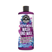 Chemical Guys front label on 32 oz bottle showing product name and grape scent benefit