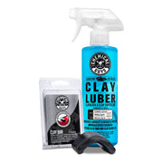 Chemical Guys kit front packaging showing clay bar and luber, highlights completeness
