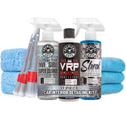 Chemical Guys front packaging showing full 11-piece interior kit and easy start-up benefit