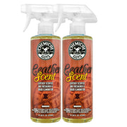Chemical Guys front packaging showing two bottles and leather scent benefit