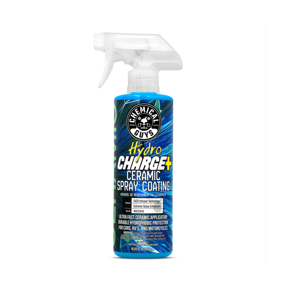 Chemical Guys HydroCharge front label showing product and benefits
