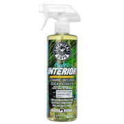 Chemical Guys HydroInterior front spray bottle showing bottle and nozzle, quick application benefit