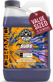 Chemical Guys front label showing HydroSuds bottle and features