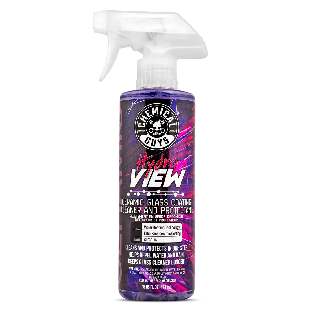 Chemical Guys HydroView front label showing product name and bottle benefits