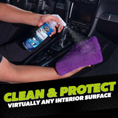 Chemical Guys Total Interior cleaner applied to dashboard for refreshed look