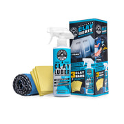 Chemical Guys kit front packaging showing complete clay and wax set for easy restoration