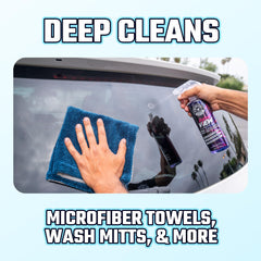 Chemical Guys detergent in washing machine keeping microfiber soft and absorbent