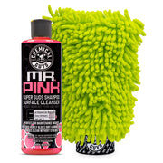 Chemical Guys bottle and mitt front view showing kit and ready-to-use convenience
