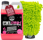 Chemical Guys Mr. Pink bottle front view showing product and easy dosing benefit