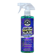 Chemical Guys bottle front label showing product identity and benefits