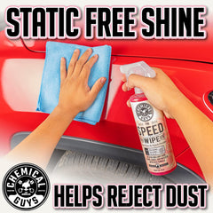 Chemical Guys Speed Wipe close-up of liquid texture showing smooth, non-streaking finish