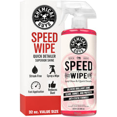 Chemical Guys Speed Wipe front label showing product and size, highlights fast shine